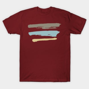 Khaki Stripes Casual Flag T-Shirt